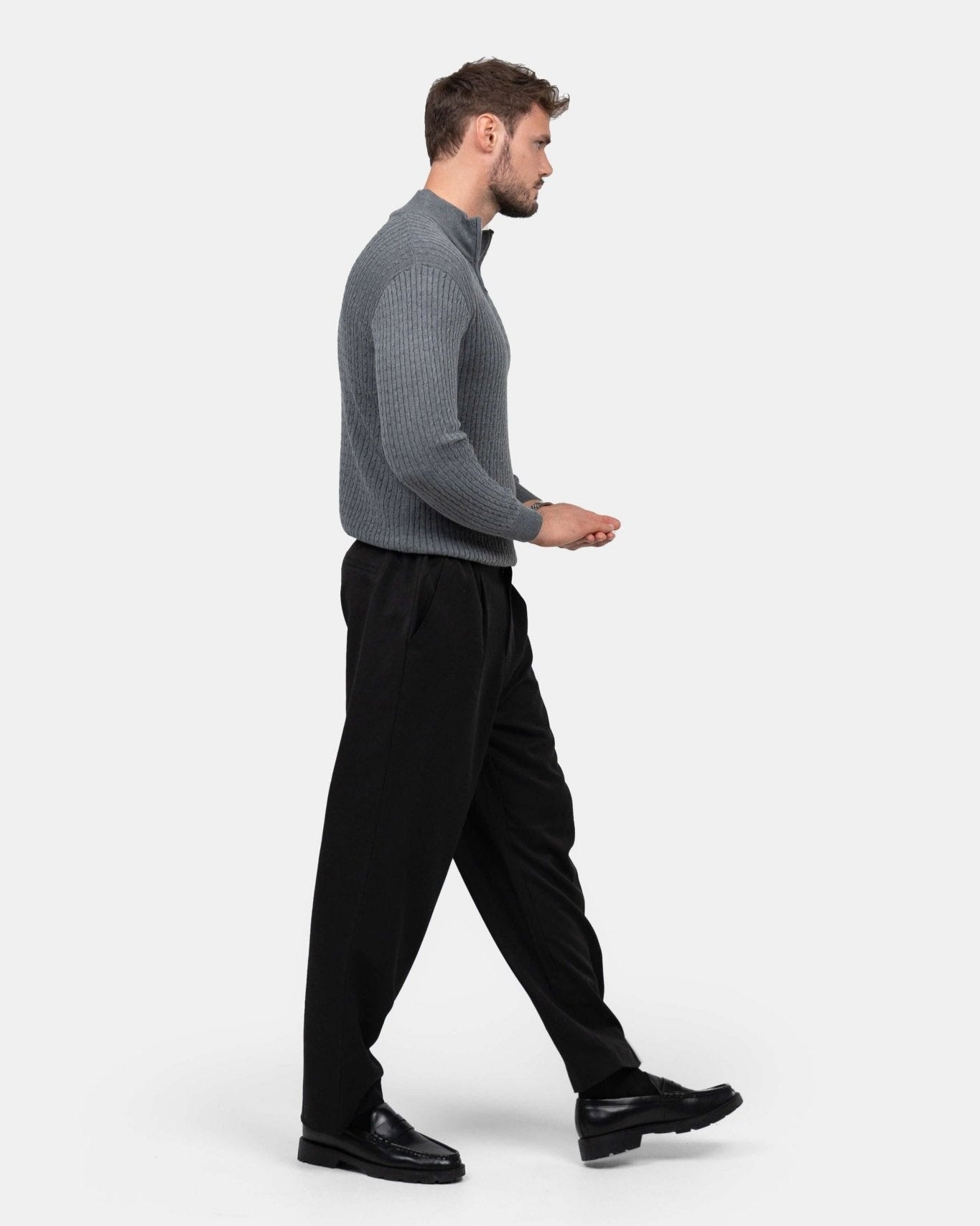 Half Zip Strik Grå | Skagen - clothing.dk